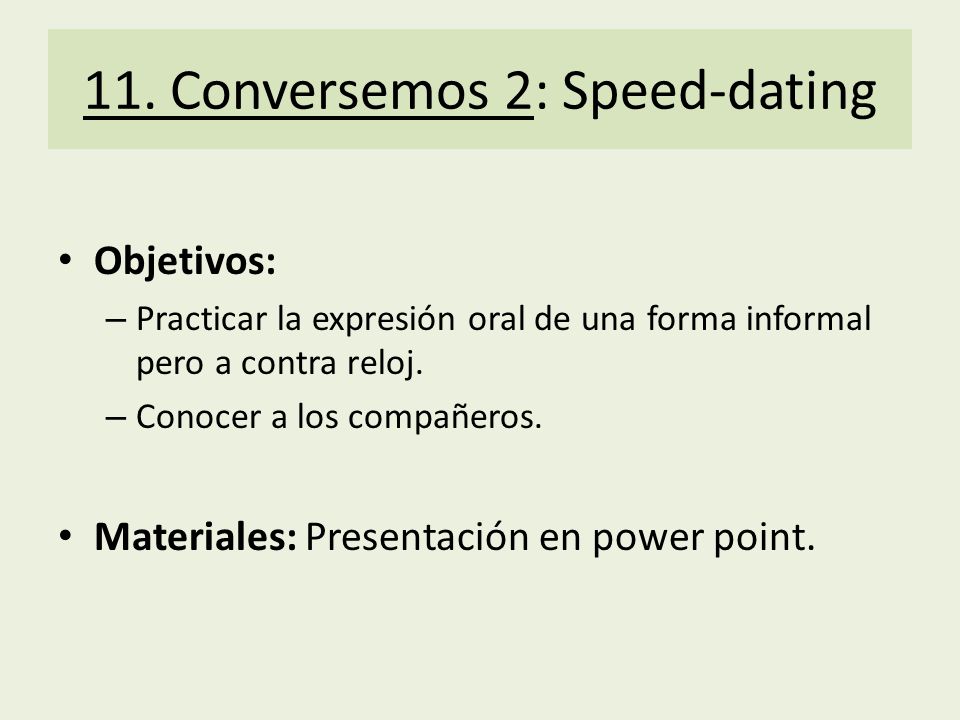 C mo funciona el Speed Dating - 7 pasos